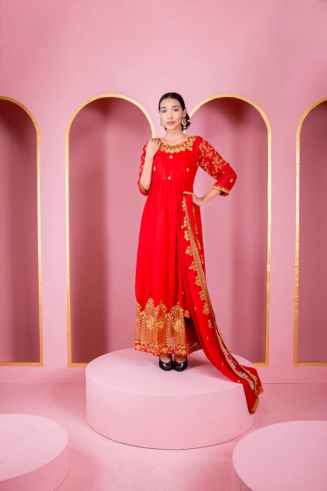 Readymade Georgette Embroidery Party Dress | Nazmas Affordable Fashion Bangladesh