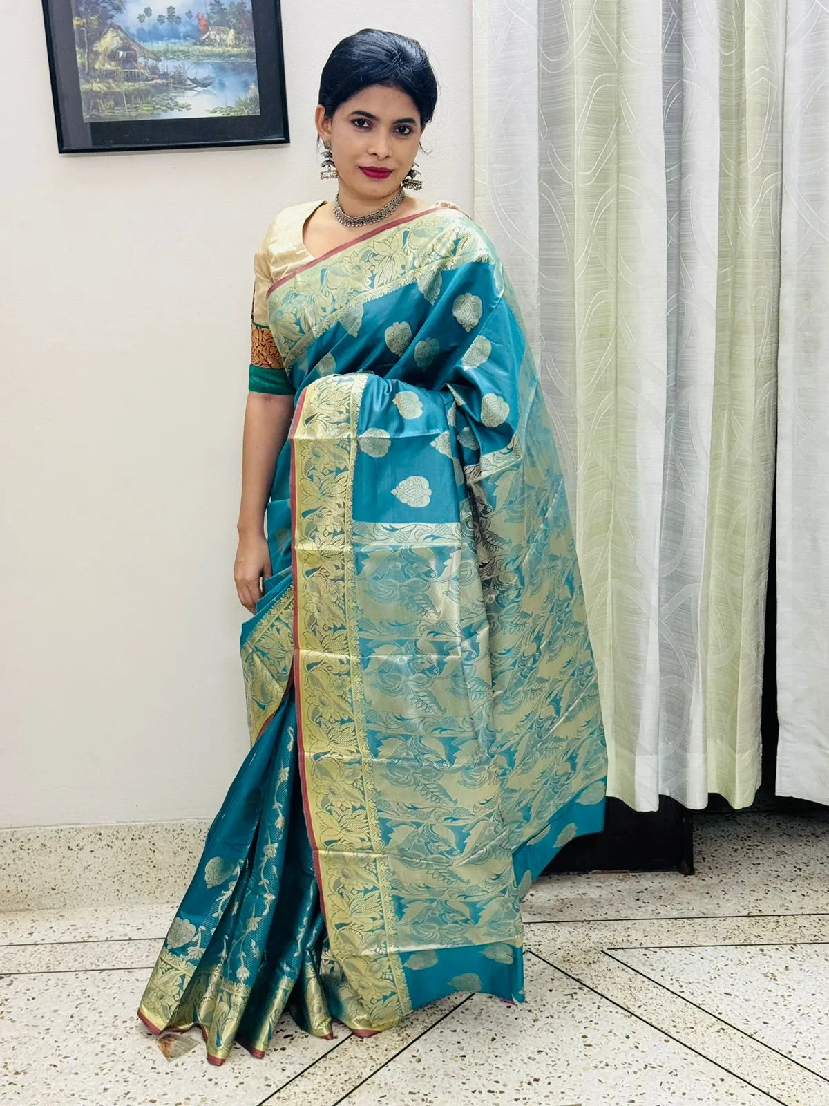 সিল্ক কাতান শাড়ি