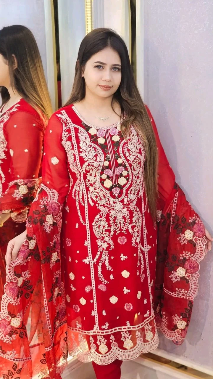 Pakistani Design 4-Piece Sada Bahar Tissue Set - Exquisite Style