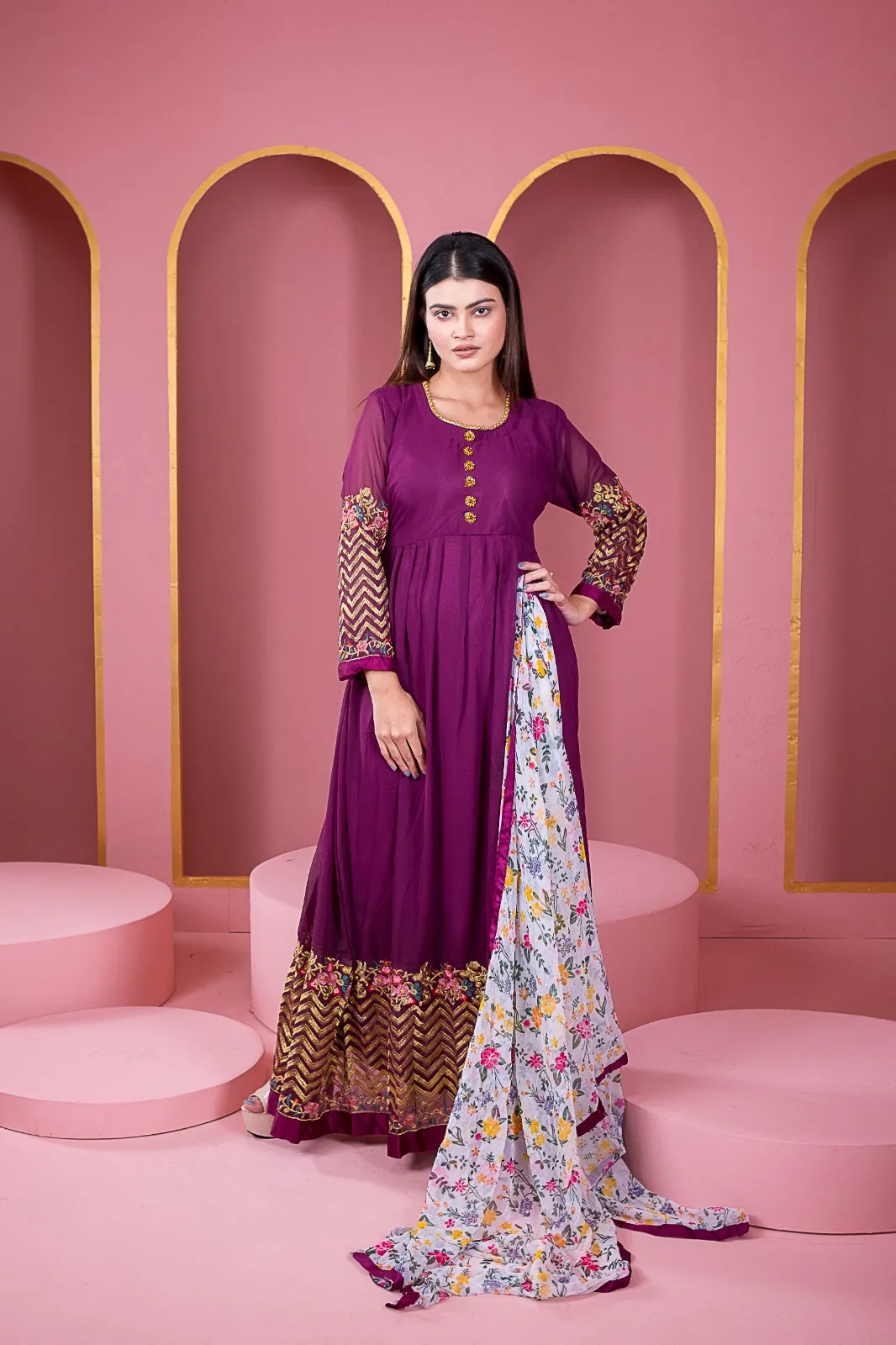 Readymade Lehenga Georgette Dress at Nazmas - Affordable Options Available