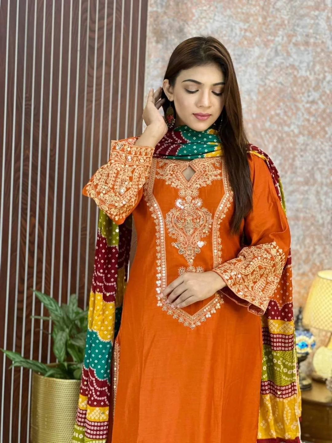 Trendy Linen Sequence Three Piece Outfit