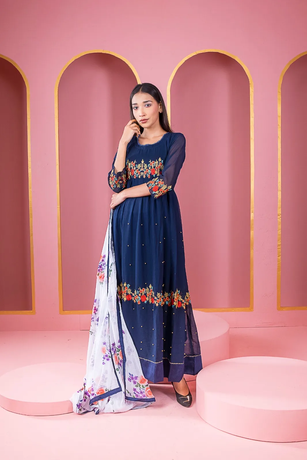 Readymade Georgette Embroidery Party Dress at Best Price | Nazmas Bangladesh