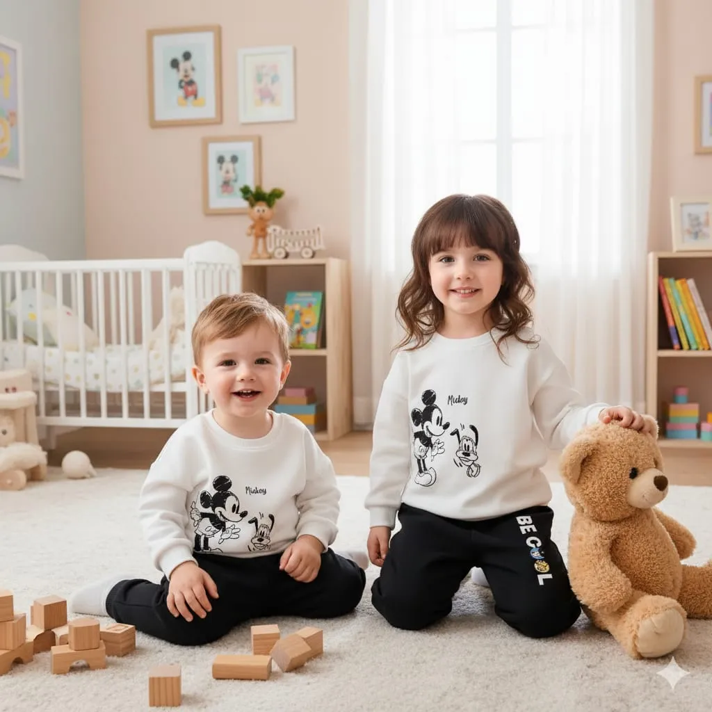 Nazmas Kids Cozy Sweatshirt Set boys girls – Lowest Price BD (শুধুমাত্র একটি সেট বা একজন শিশুর ড্রেস)