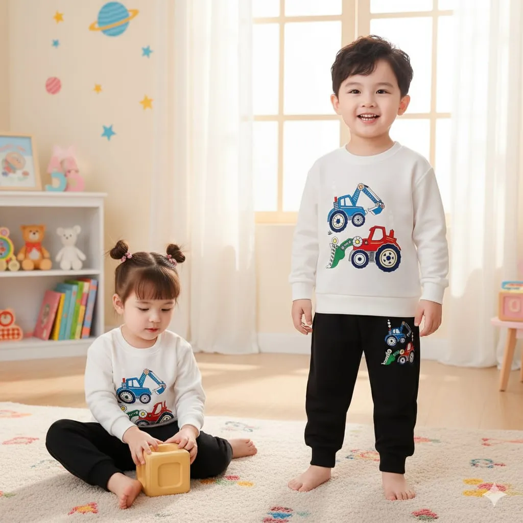 Kids Sweatshirt Set boys girls – Nazmas shop online Bangladesh (শুধুমাত্র একটি সেট বা একজন শিশুর ড্রেস)