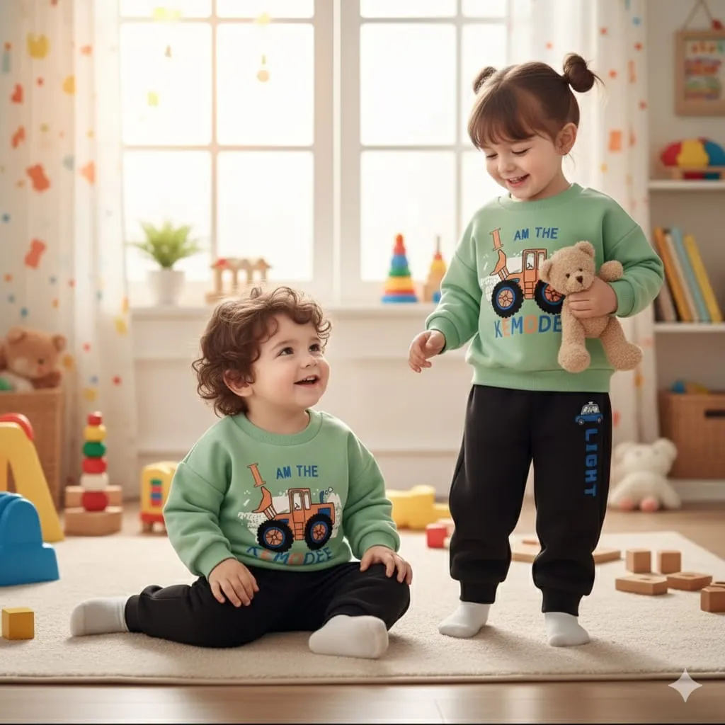 Shop Online Nazmas Kids Sweatshirt & Trouser Set at Best Price   (শুধুমাত্র একটি সেট বা একজন শিশুর ড্রেস)