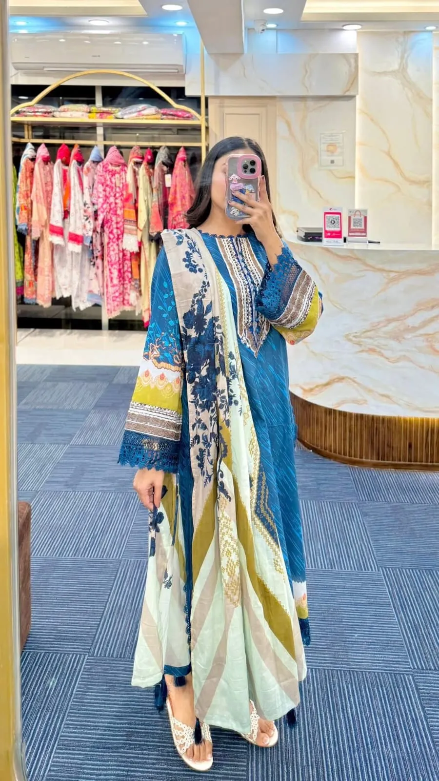 Digital Print Three Piece Suit Set