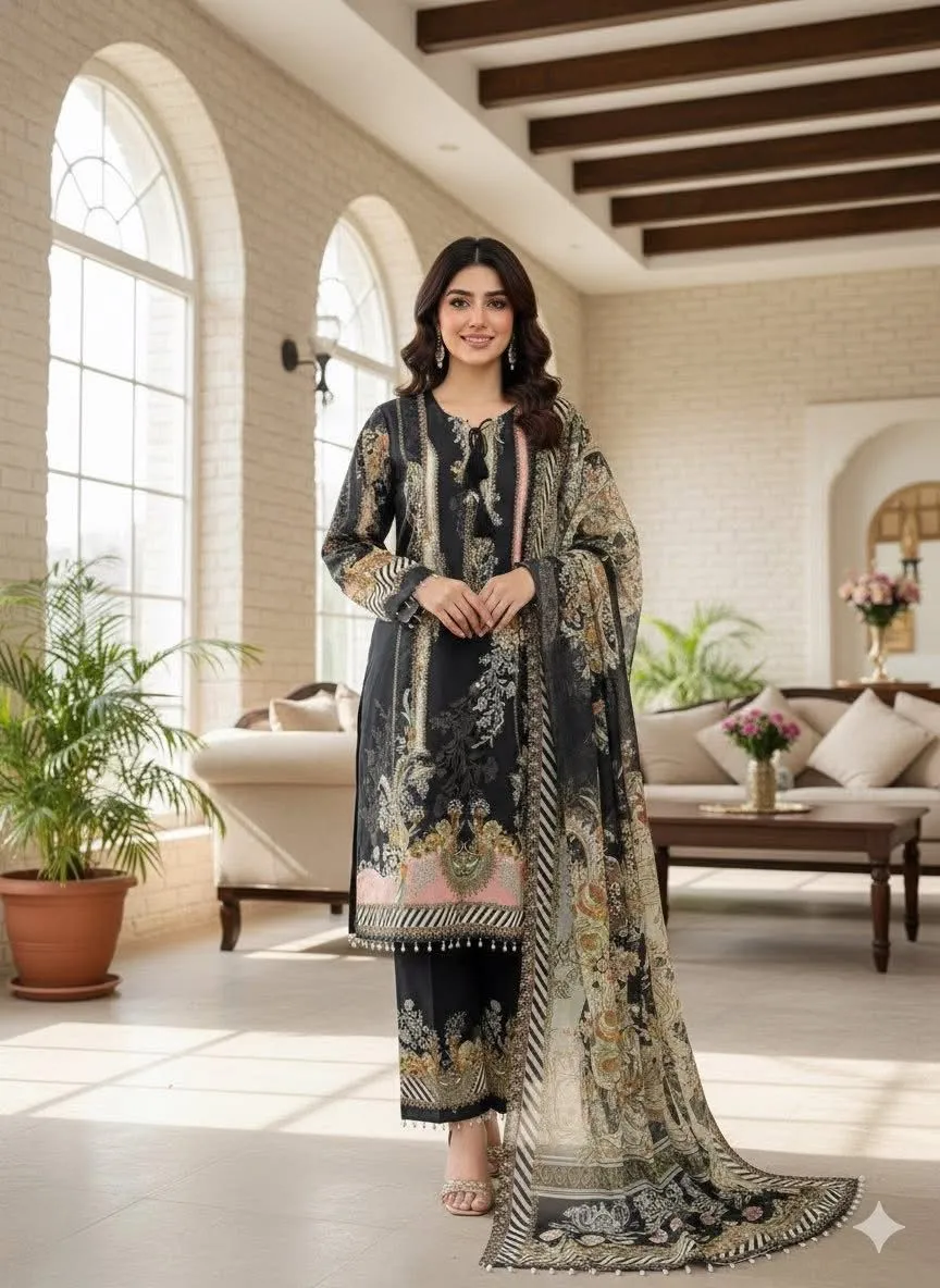 Digital Print Three Piece | Lovely