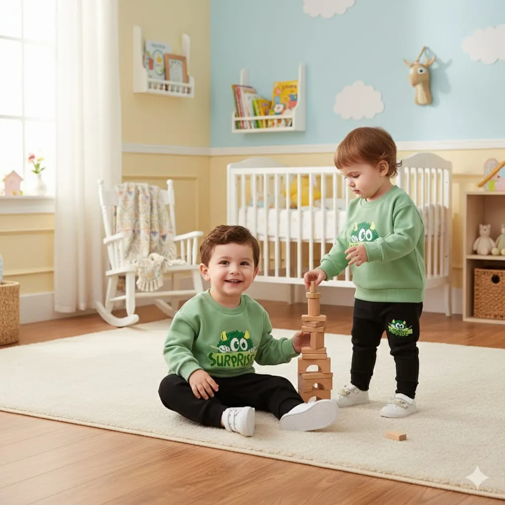 Shop Nazmas Kids Sweatshirt & Trouser Set Boys & Girls Online   (শুধুমাত্র একটি সেট বা একজন শিশুর ড্রেস)