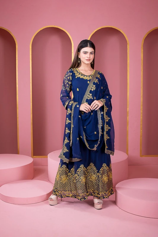 Readymade Georgette Embroidery Party Dress | Nazmas Shop Online Bangladesh Offer
