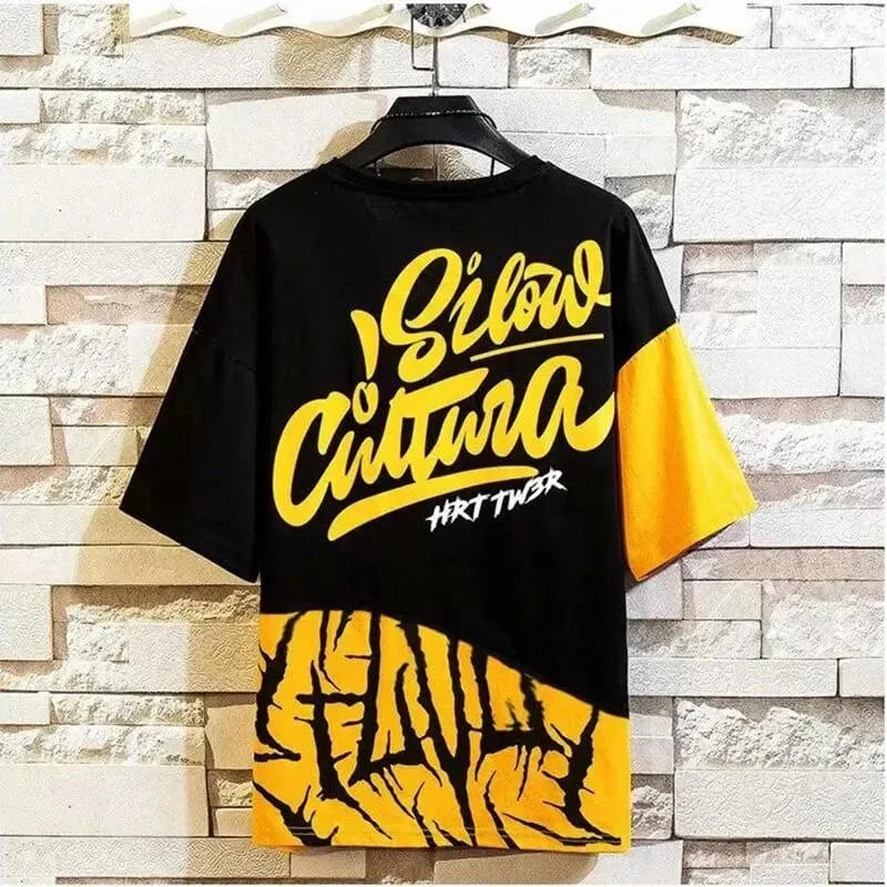 Aesthetic Drop Shoulder Sustainable Bold Graphics T-Shirt