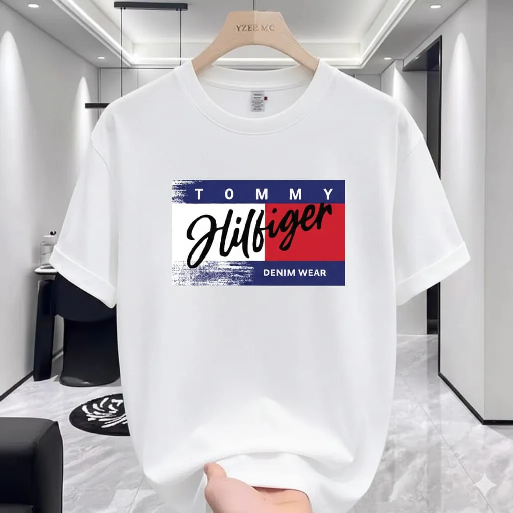 Aesthetic Premium Drop Shoulder Pure-Cotton Solid Pattern T-Shirt