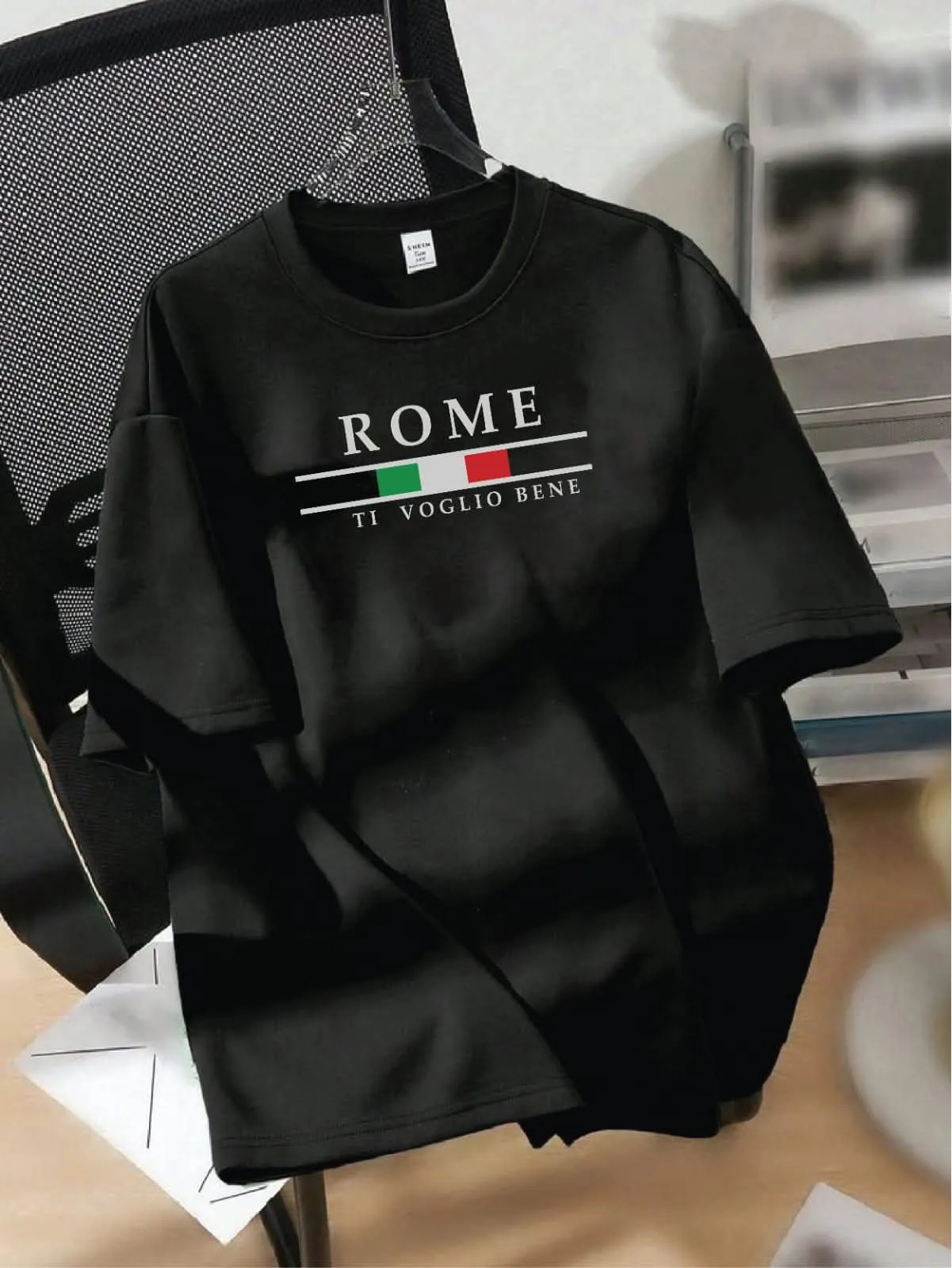 Aesthetic Stylish Drop Shoulder Pre-Shrunk Unique Texture T-Shirt