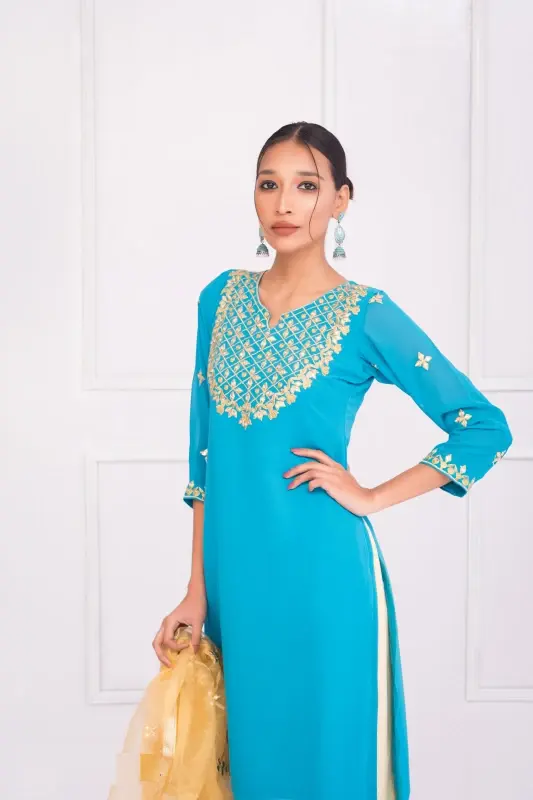 Affordable Semi-Stitched Georgette Three Piece - Shop Now