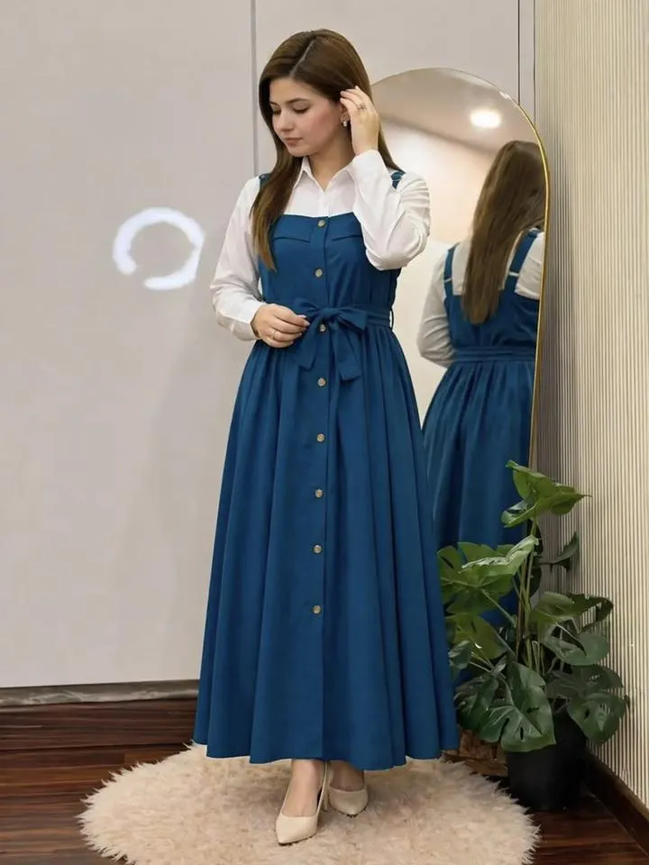 Artistic Stylish Romper High-Quality Stitching Straight-Cut Kurti