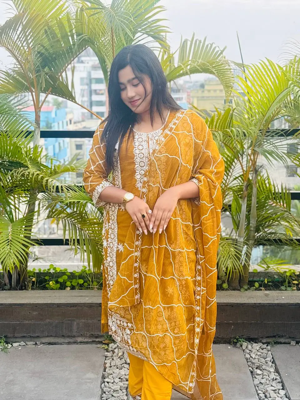 Beautiful Georgette Embroidery Ensemble