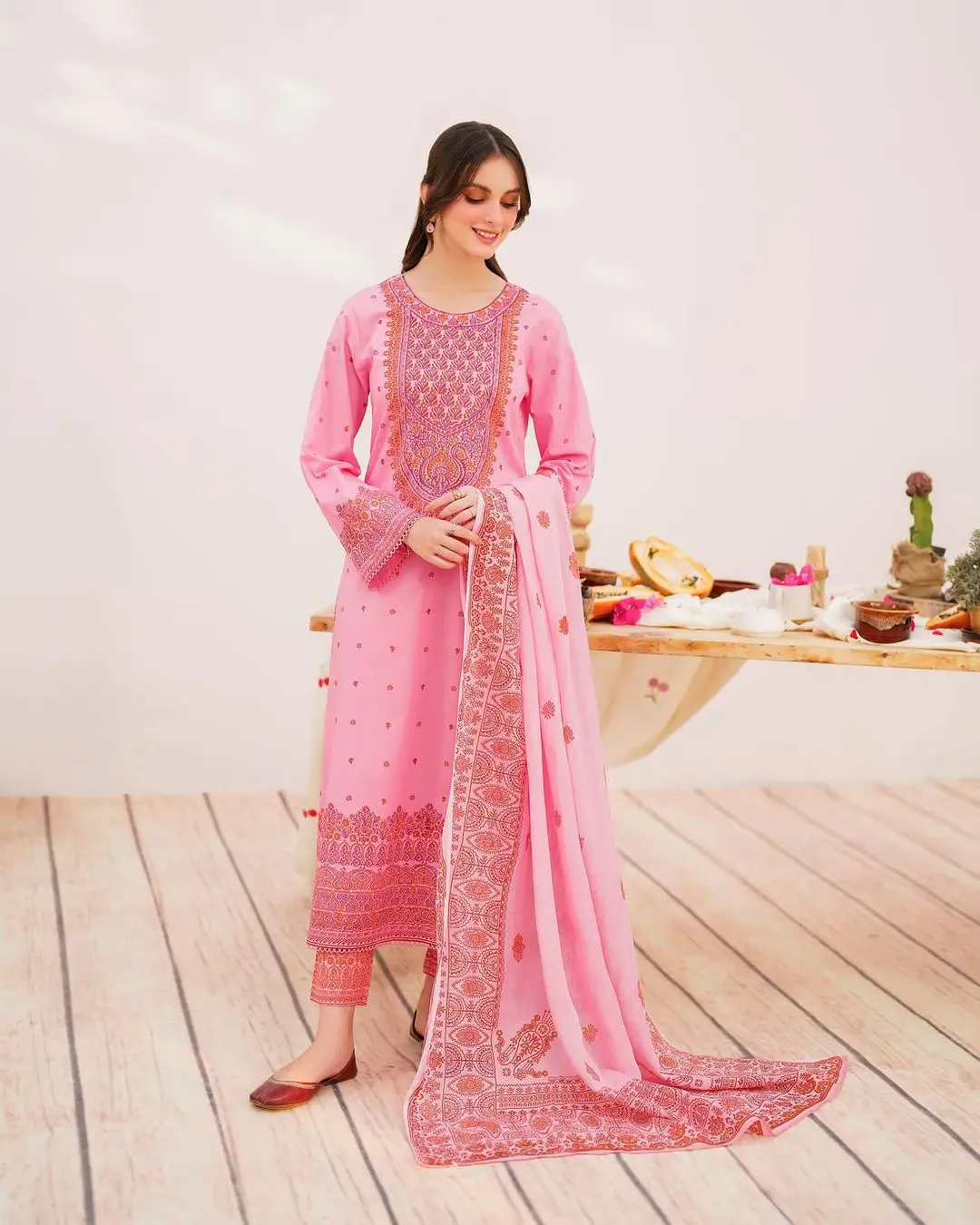 Block Print Three Piece - Vibrant Block Printed Fashion