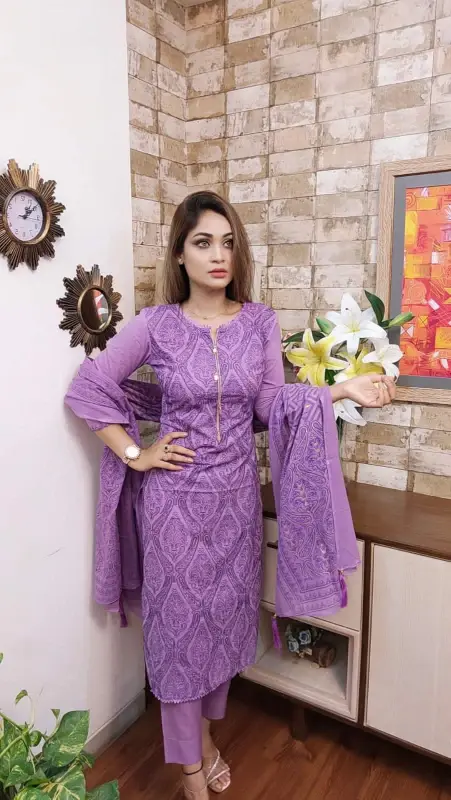 Block Print Three Piece - Eye-Catching Print Style