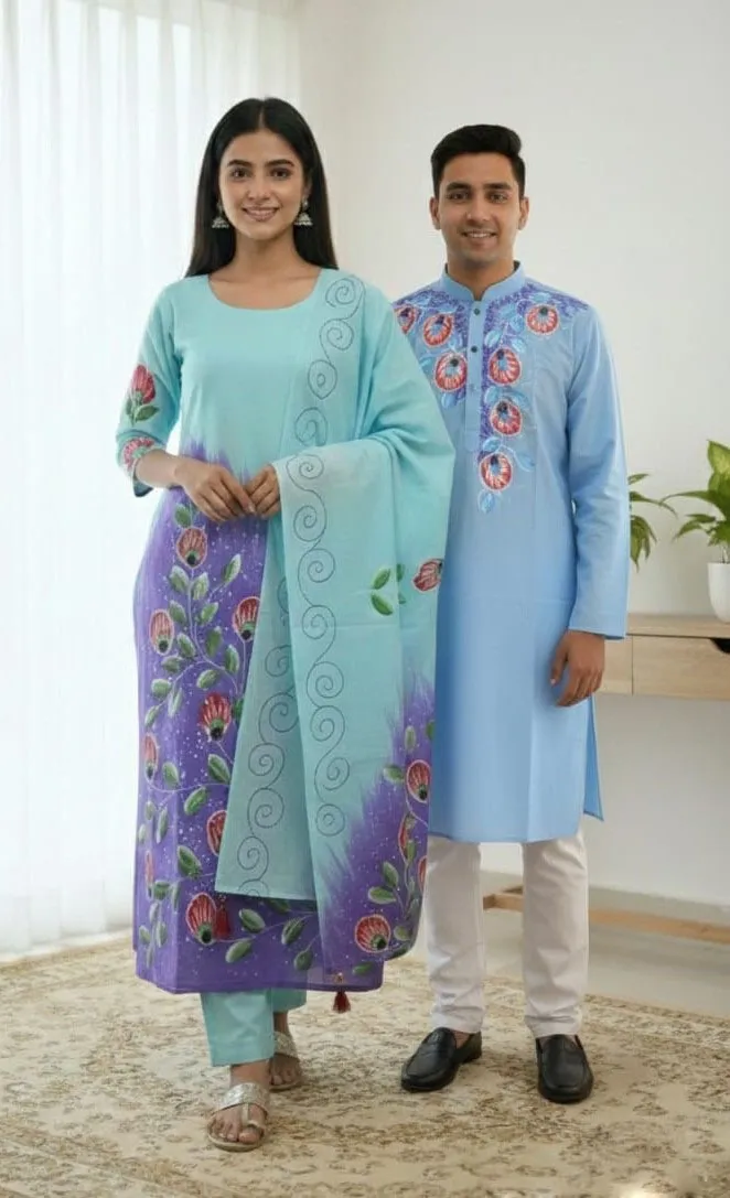 Block Print Three Piece