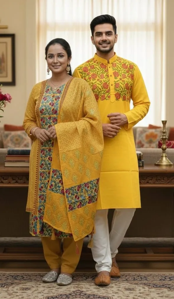 Block Print Three Piece