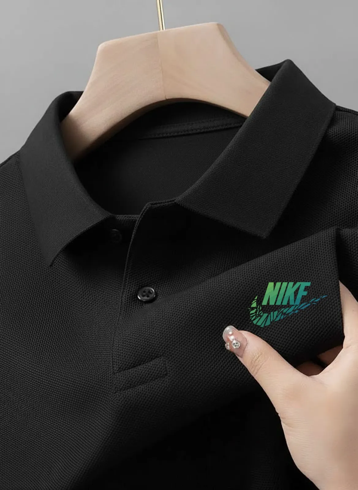 Breathable Formal Solid Polo Shirt Warm Weather Comfort