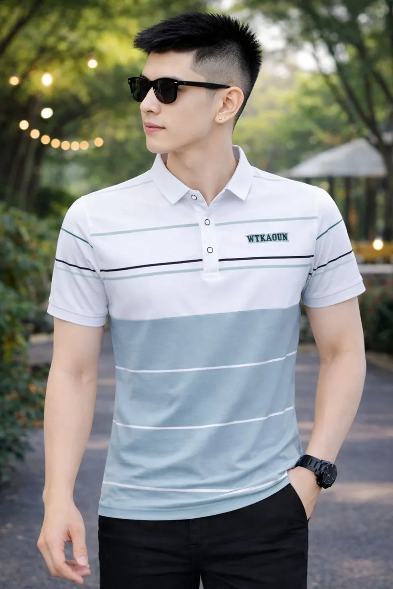 Breathable Premium Cotton Polo Shirt Warm Days Comfort