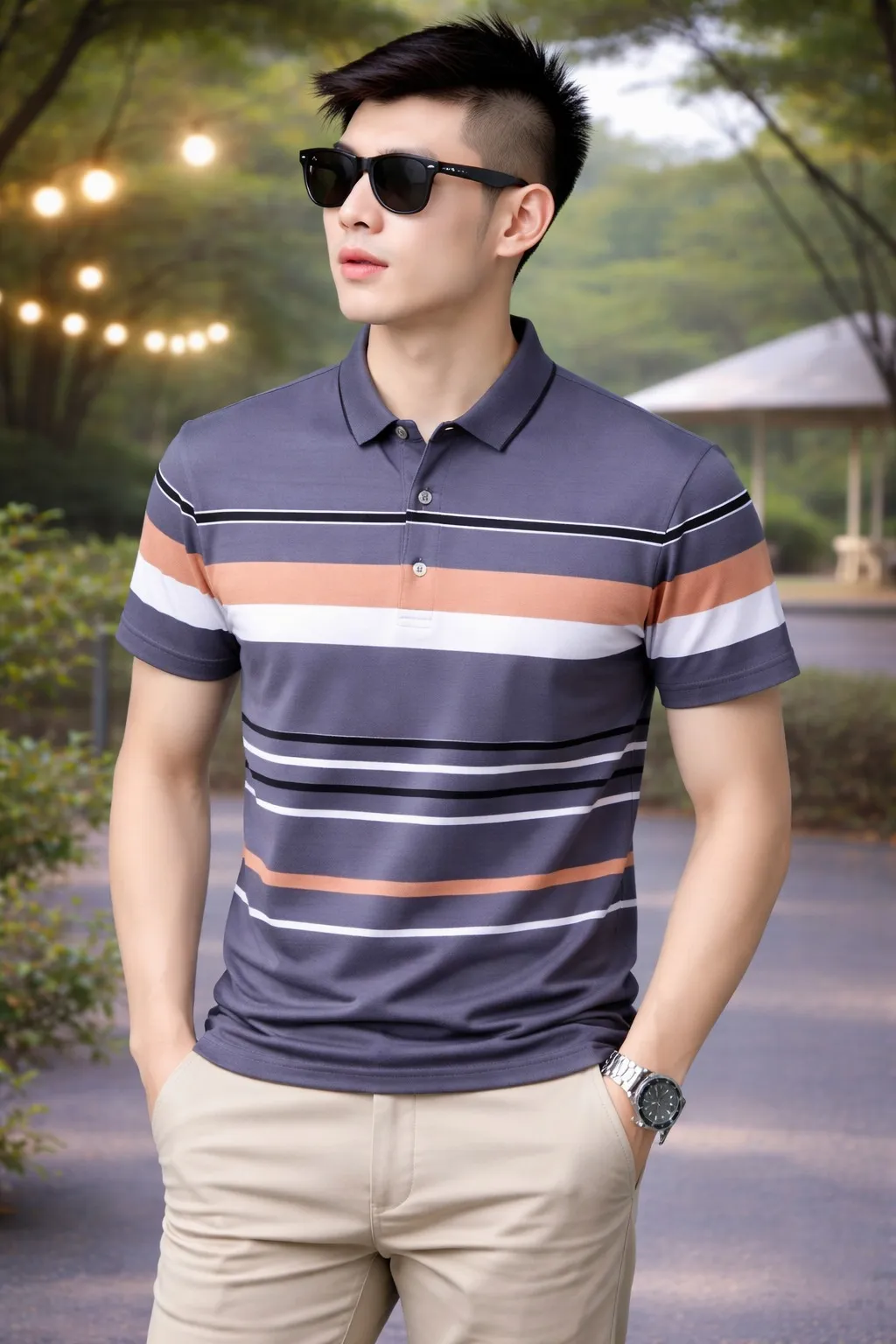 Breathable Premium Cotton Polo Shirt Warm Days Comfort