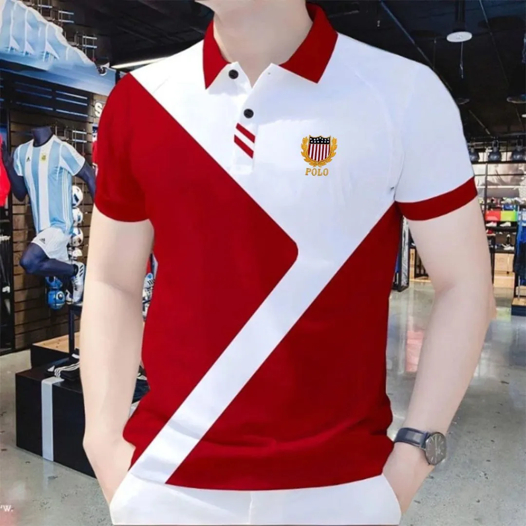 Breathable Stylish Polo Shirt Warm Weather Wear