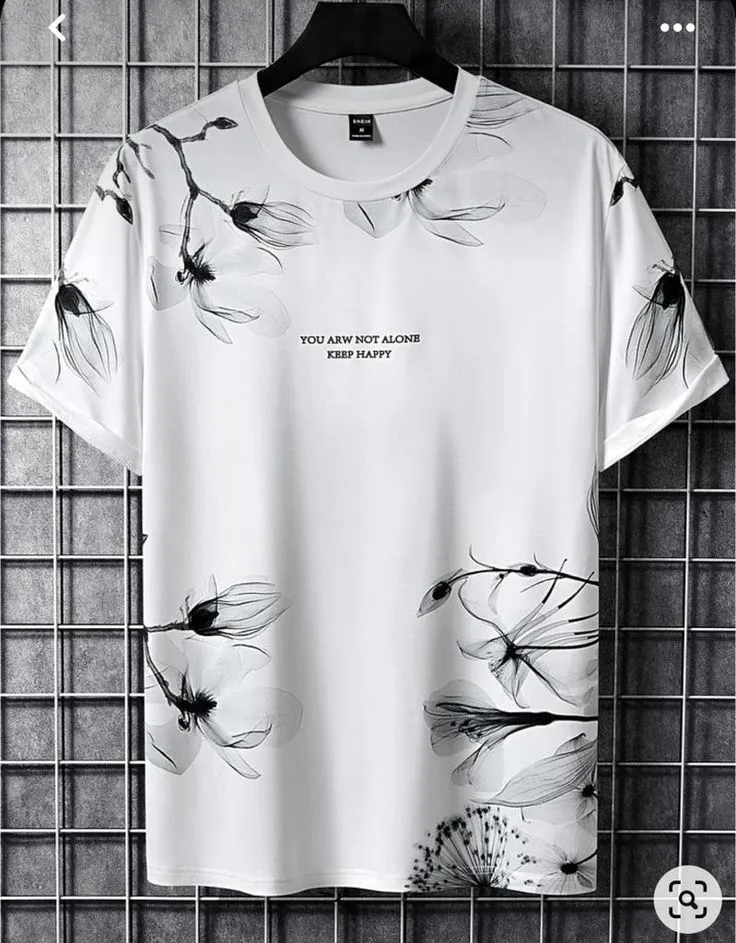 Classic Modern-Cut Drop Shoulder Aesthetic Finish T-Shirt