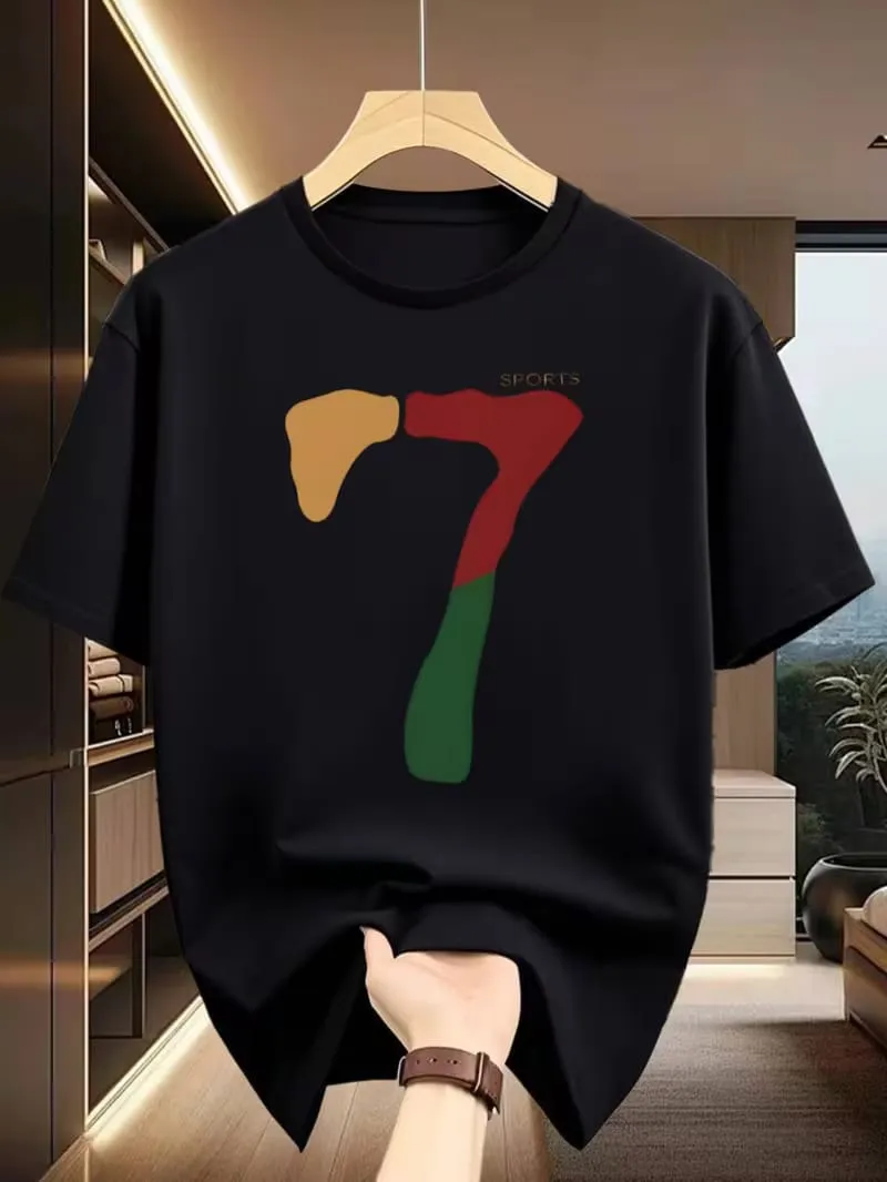 Classic Modern-Cut Drop Shoulder  with DTF Print Bold Graphics T-Shirt