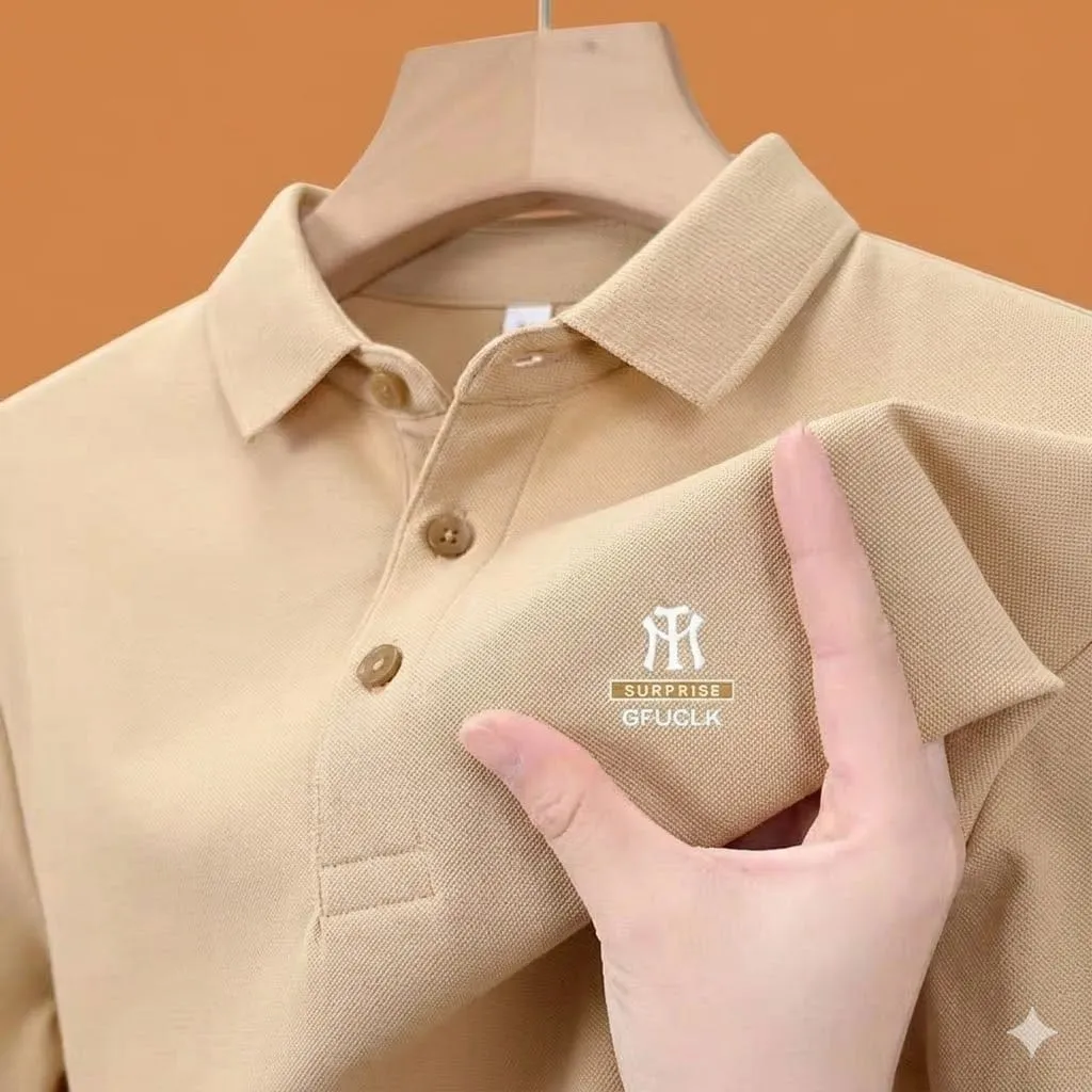 Comfortable Formal Solid Polo Shirt Relaxed Weekend Wear