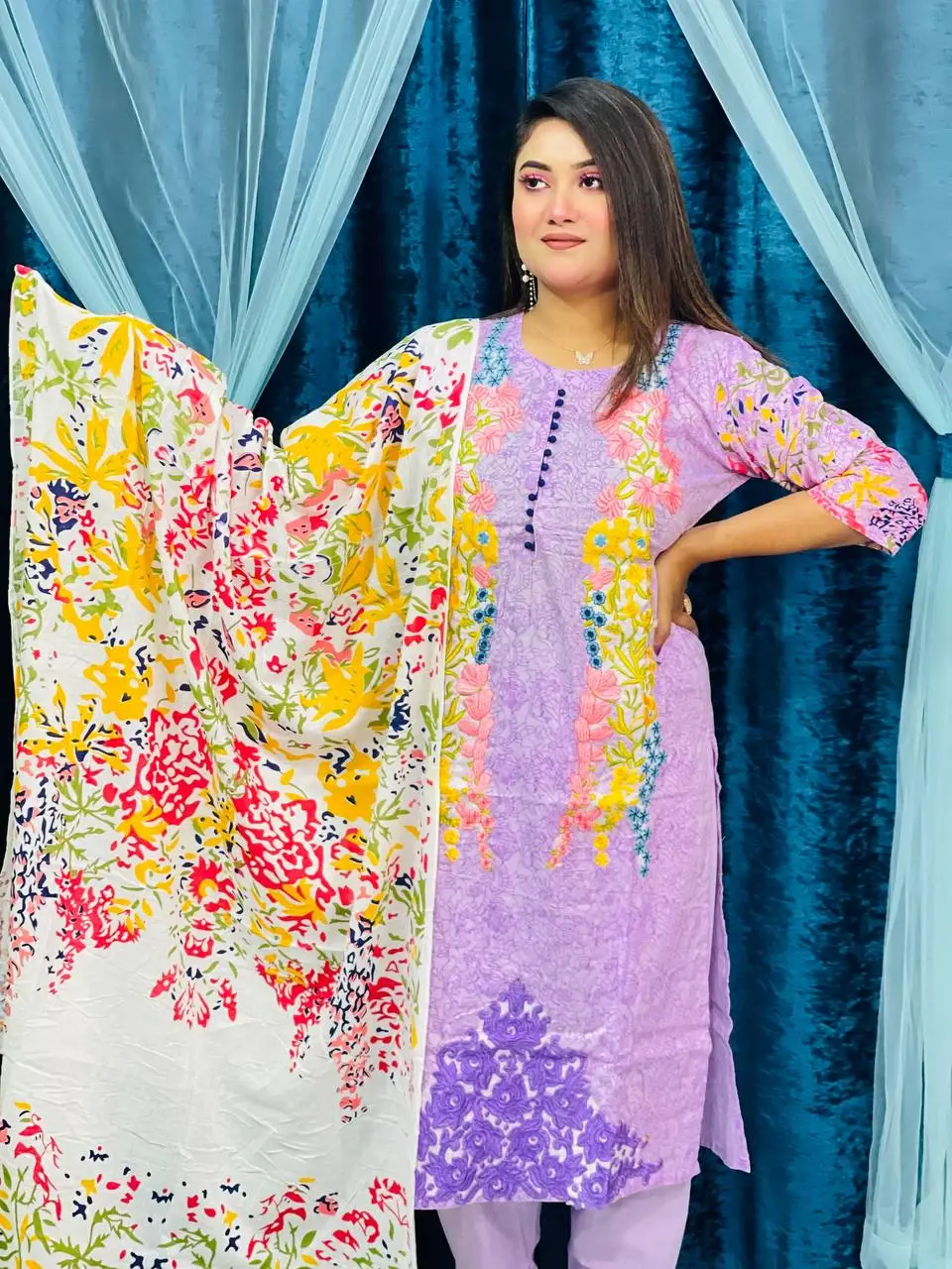 Cotton Three Piece - Casual Everyday Style