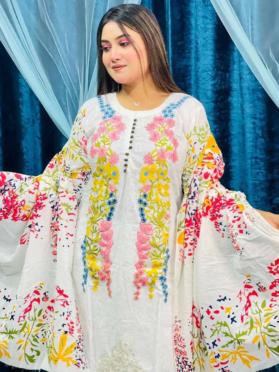 Cotton Three Piece - Comfortable and Trendy