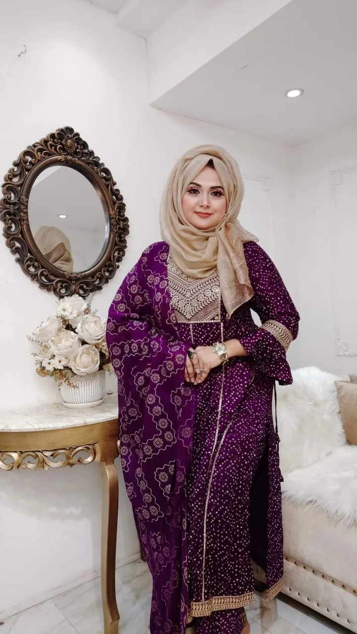 Cotton Three Piece – Nazmas Shop Online at Best Price BD