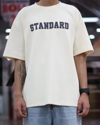 Deluxe Premium Cotton Drop Shoulder Combed Minimalist Look T-Shirt
