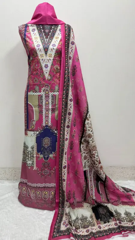 Digital Print Cotton Three Piece - সহজ ফ্যাশন সকলের জন্য