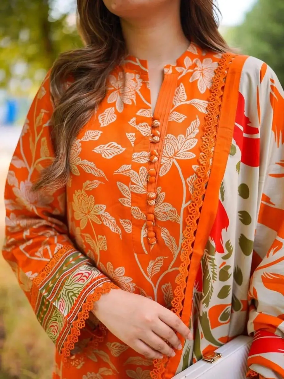 Digital Print Three Piece Suit Set