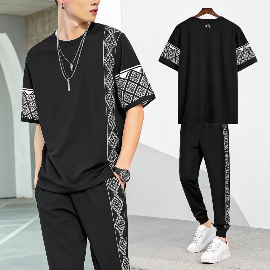 Drop Shoulder Mash T-Shirt and Trouser Combo | Nazmas Lowest Price BD