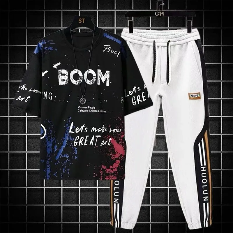 Drop Shoulder Mash T-Shirt and Trouser - Nazmas Best Price BD