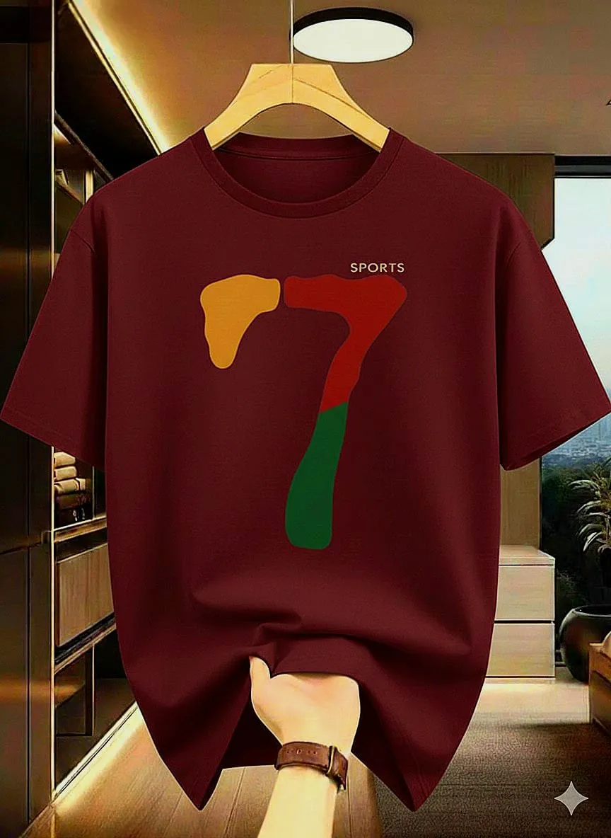 Drop Shoulder  with DTF Print Pure-Cotton Basic Urban T-Shirt