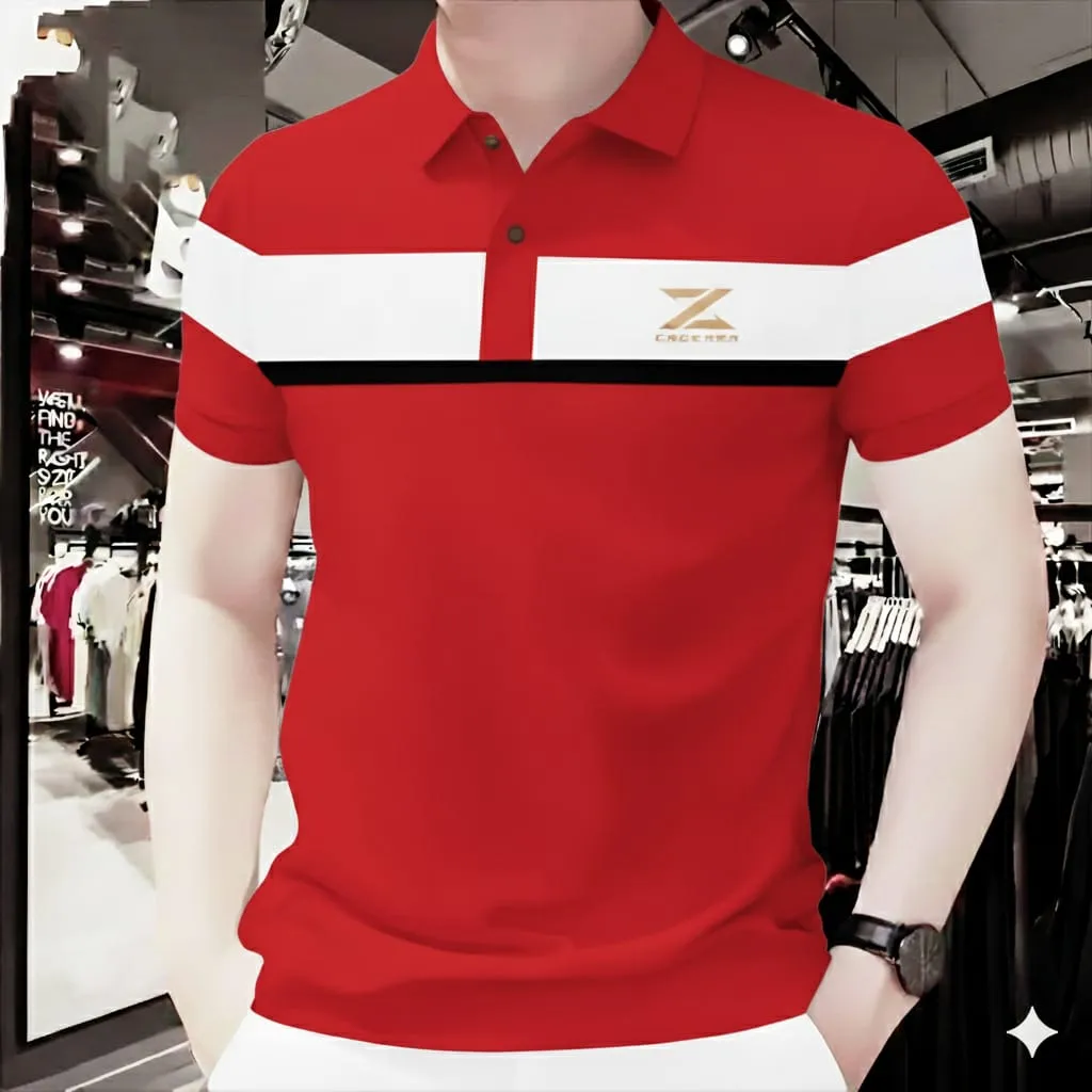 Durable Premium Cotton Polo Shirt Fine Stitching Finish
