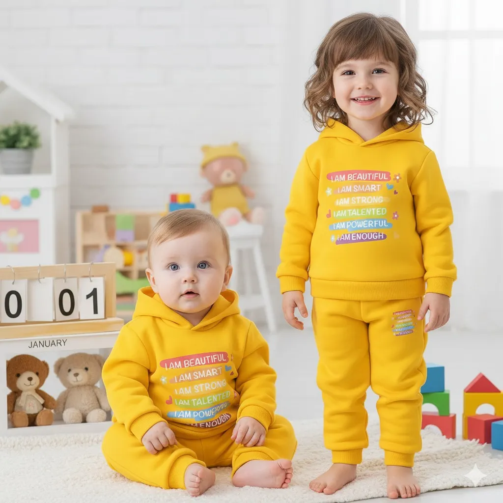 Lowest Price Stylish Hoodie Set boys and girls | Nazmas Shop BD (শুধুমাত্র একটি সেট বা একজন শিশুর ড্রেস)