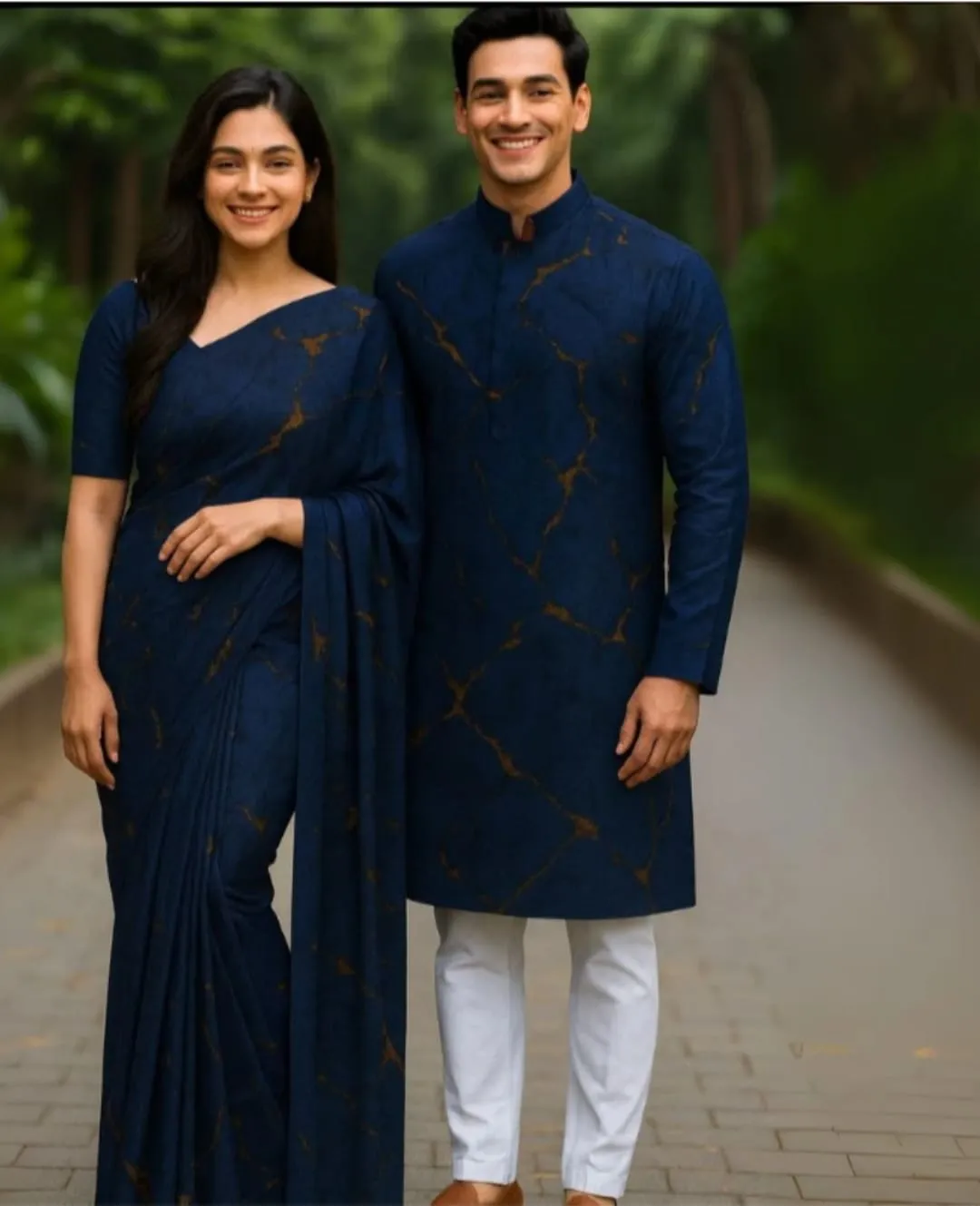 Eid Special Couple Sharee Panjabi Combo