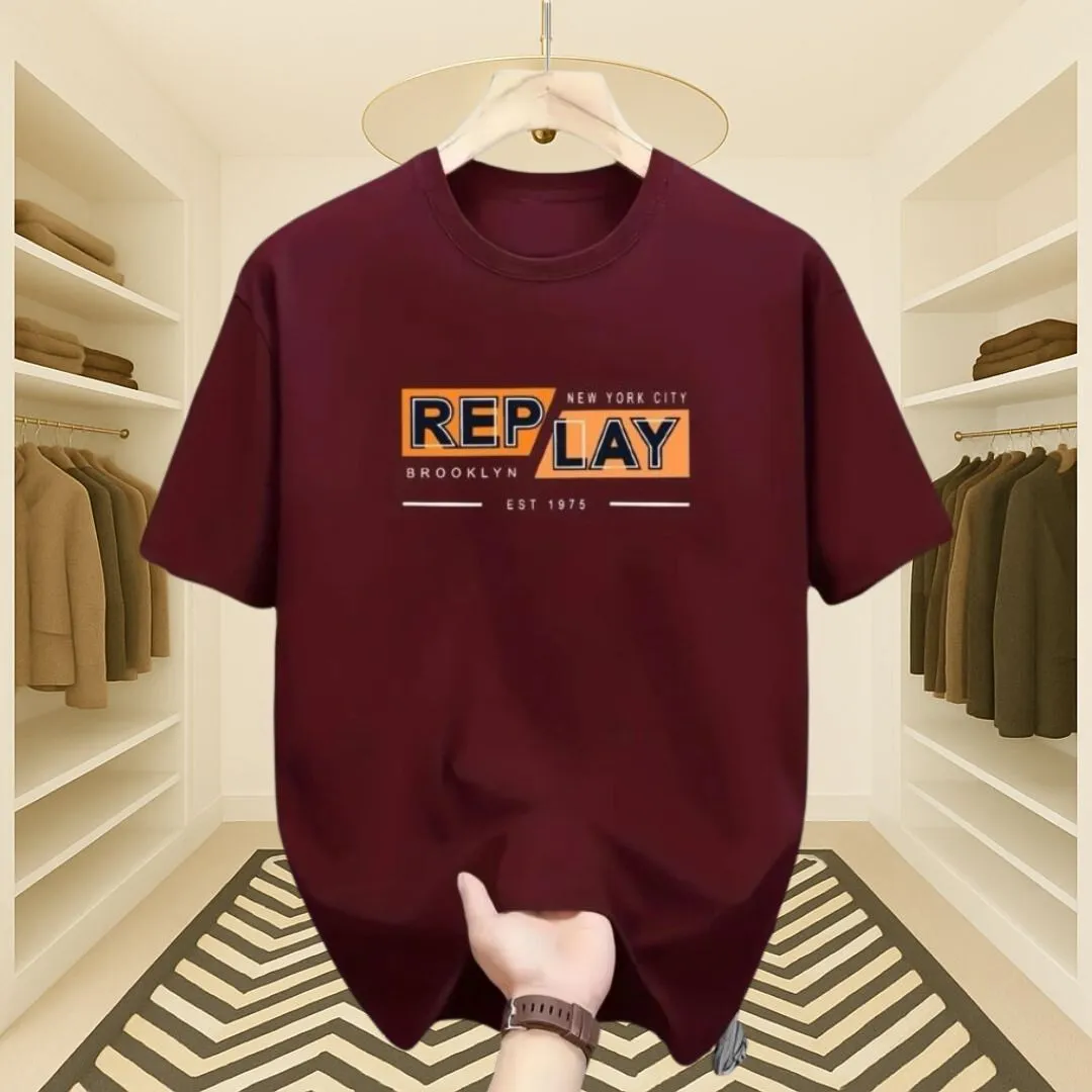 Elegant Half-Sleeve Drop Shoulder  with DTF Print Aesthetic Finish T-Shirt