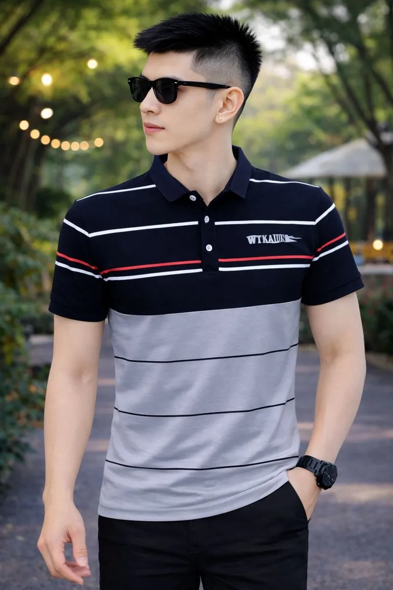 Elegant Premium Cotton Polo Shirt Modern Stylish Appeal