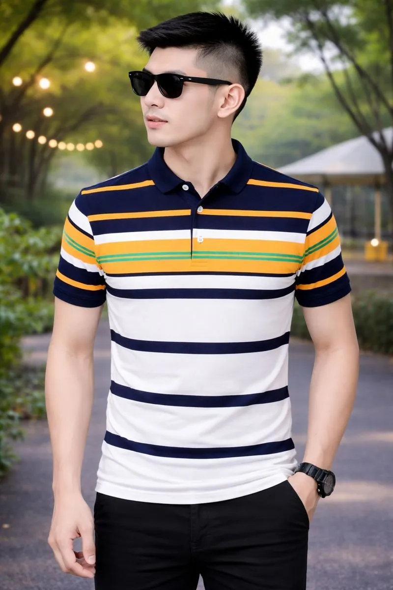 Elegant Premium Cotton Polo Shirt Modern Stylish Appeal