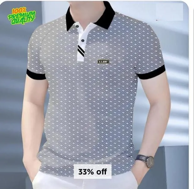Elegant Premium Cotton Polo Shirt Modern Stylish Appeal