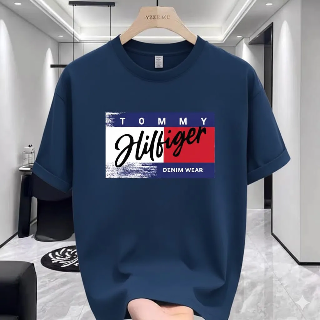 Elegant Premium Drop Shoulder Heavyweight Exquisite Print T-Shirt