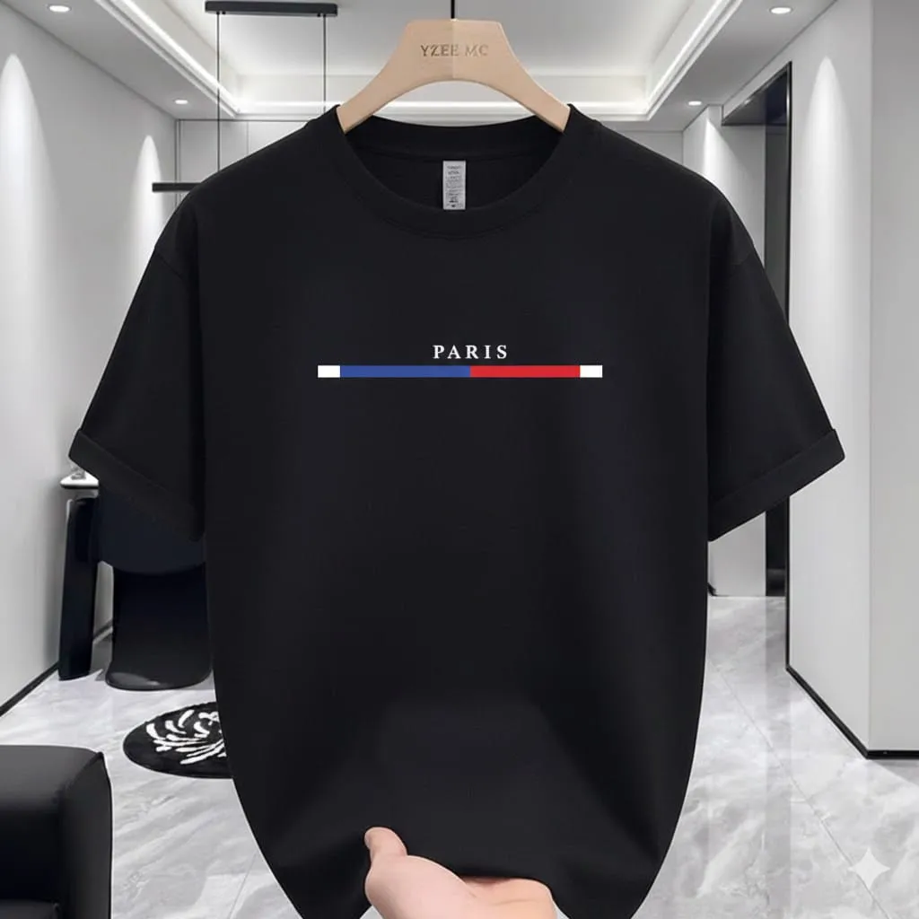 Elegant Street-Style Premium Drop Shoulder Bold Graphics T-Shirt