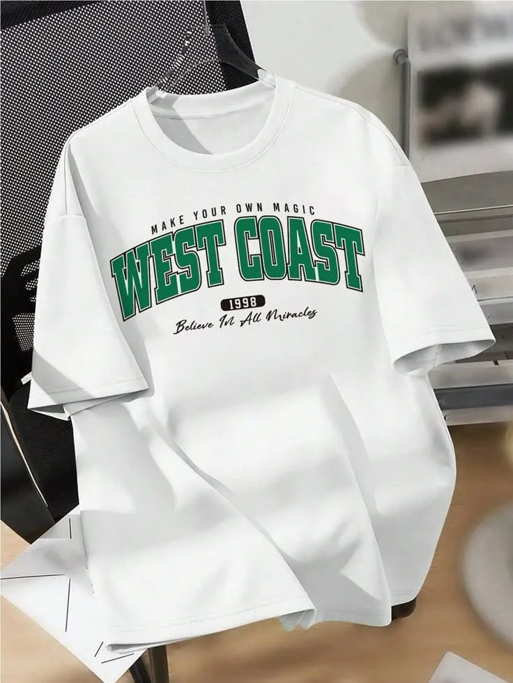 Elegant Stylish Drop Shoulder Pure-Cotton Aesthetic Finish T-Shirt
