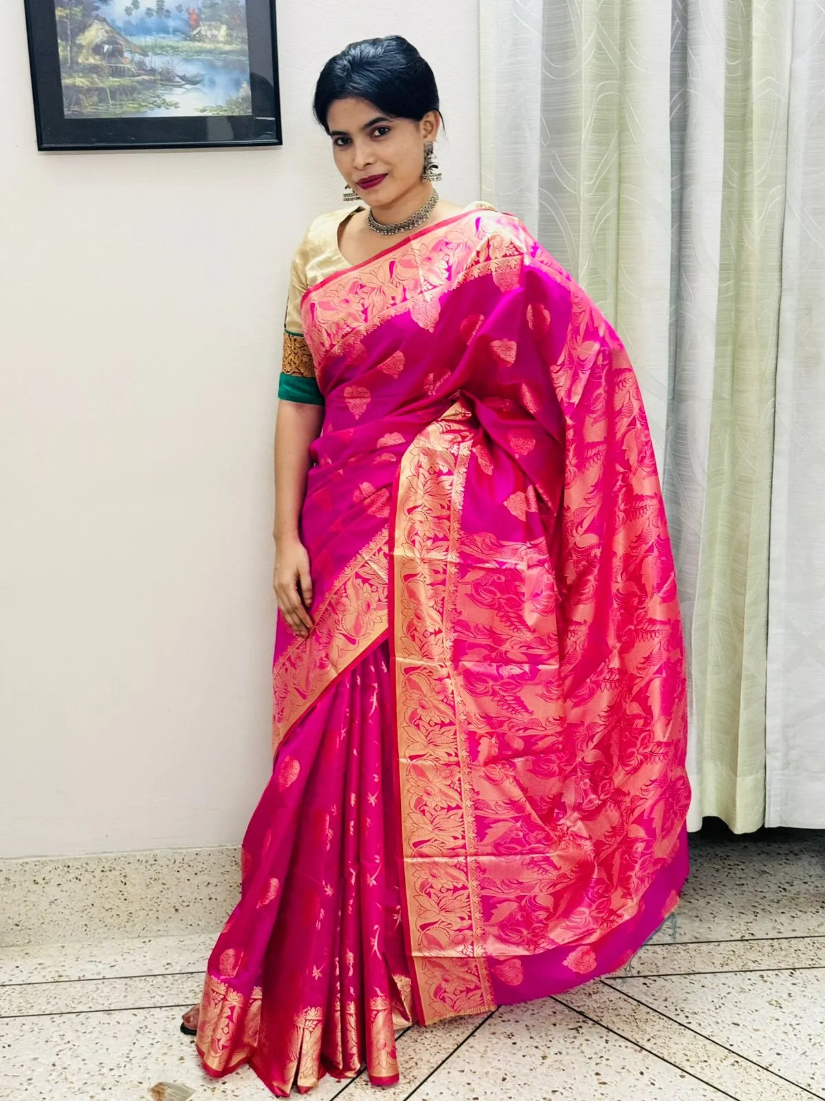 সিল্ক কাতান শাড়ি